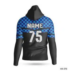 Dekora Custom Jersey 526 Black Blue Custom Hoodies for Men Polyester Apparel with Name Number; Premium Polyester Hoodies with Sublimation Print; custom hoodie maker; customizable hoodies; custom hoodies for men;