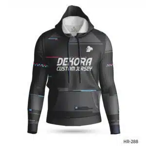 Dekora Custom Jersey 355 Black Color Cheap Personalized Hoodies; Black White Sublimated Hoodie with Logo; best Custom Made Hoodies Cheap with Name Number; Top Quality custom print hoodie with Printed Team Logo; custom hoodie maker; customizable hoodies; personalized sweatshirt; custom hoodies for men;