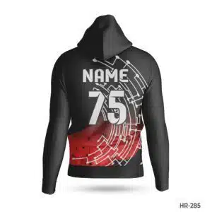 Dekora Custom Jersey 348 Black Red Sublimation Hoodie with Logo; Black White Sublimated Hoodie with Logo; best Custom Made Hoodies Cheap with Name Number; Top Quality custom print hoodie with Printed Team Logo; custom hoodie maker; customizable hoodies; personalized sweatshirt; custom hoodies for men;