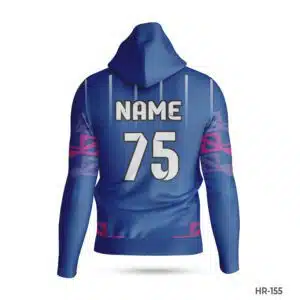 Dekora Custom Jersey 580 Blue Color Personalized Sports Hoodies with Name Number; best Make Custom Made Hoodies Cheap with Sublimation Print; Top Quality custom print hoodie with Printed Team Logo; Custom Hoodies for Men All Over Printed; customizable hoodies; personalized sweatshirt; custom hoodies for men;