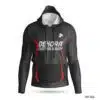 Premium Black Red Polyester Fabric Hoodie with Logo-HR-355 1 Premium Black Red Polyester Fabric Hoodie with Logo; best White Red Sports Hoodies Custom Design with Name Number; custom hoodie maker; customizable hoodies; custom hoodies for men;