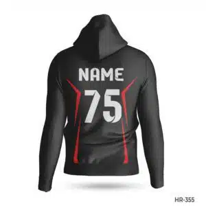 Dekora Custom Jersey 486 Premium Black Red Polyester Fabric Hoodie with Team Logo; best White Red Sports Hoodies Custom Design with Name Number; custom hoodie maker; customizable hoodies; custom hoodies for men;