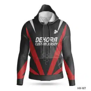 Dekora Custom Jersey 591 Premium Black Red Sport Hoodies with Logo; Sublimation Premium Hoodies for Men Clothes Maker in USA; Sublimation Premium Hoodies for Men with Logo; Top Quality custom print hoodie with Printed Team Logo; Custom Hoodies for Men All Over Printed; customizable hoodies; personalized sweatshirt; custom hoodies for men;