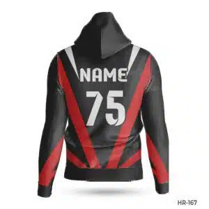 Dekora Custom Jersey 592 Premium Black Red Sport Hoodies with Name Number; Sublimation Premium Hoodies for Men Clothes Maker in USA; Sublimation Premium Hoodies for Men with Logo; best Make Custom Made Hoodies Cheap with Sublimation Print; Custom Hoodies for Men All Over Printed; customizable hoodies; personalized sweatshirt; custom hoodies for men;
