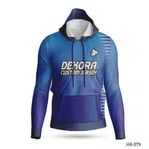 Dekora Custom Jersey 531 Premium Blue Custom Hoodies Sports with Logo; Premium Polyester Hoodies with Sublimation Print; custom hoodie maker; customizable hoodies; custom hoodies for men;