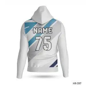 Dekora Custom Jersey 556 Premium Polyester White Hoodie with Name Number; Premium Blue Custom Hoodies Sports Clothes Maker in USA; custom hoodie maker; customizable hoodies; custom hoodies for men;