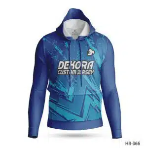 Dekora Custom Jersey 505 Premium Royal Blue Sports Jacket with Hoodie; best White Red Sports Hoodies Custom Design with Name Number; custom hoodie maker; customizable hoodies; custom hoodies for men;