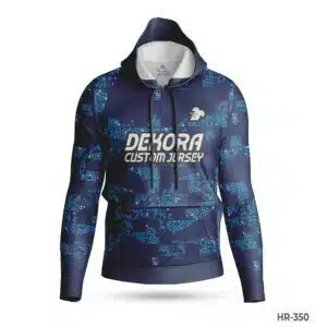 Dekora Custom Jersey 477 Premium Sports Hoodies with Sublimation Printed; Blue Black Polyester Sports Hoodie with Team Logo; best Premium Team USA Hoodie with Name Number; custom hoodie maker; customizable hoodies; custom hoodies for men;