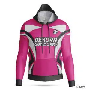 Dekora Custom Jersey 575 Sublimation Pink Black Hoodie High Quality Print; best Make Custom Made Hoodies Cheap with Sublimation Print; Top Quality custom print hoodie with Printed Team Logo; Custom Hoodies for Men All Over Printed; customizable hoodies; personalized sweatshirt; custom hoodies for men;