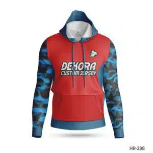 Dekora Custom Jersey 373 Sublimation Premium Red Blue Hoodie with Logo; best Premium Team USA Hoodie with Name Number; Customized Men White Hoodie with Name Number; Black White Sublimated Hoodie with Logo; best Custom Made Hoodies Cheap with Name Number; customizable hoodies; custom hoodies for men;