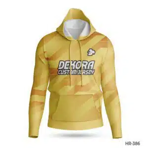 Dekora Custom Jersey 543 Yellow Color Premium Hoodies Polyester Apparel; Premium Blue Custom Hoodies Sports Clothes Maker in USA; custom hoodie maker; custom hoodies for men;