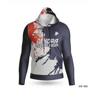 Dekora Custom Jersey 611 Premium Navy Blue Orange Hoodie with Logo; Premium Navy Blue Hoodie Maker in USA; Make custom made hoodie with Team Logo; customizable hoodies; personalized sweatshirt; custom hoodies for men;
