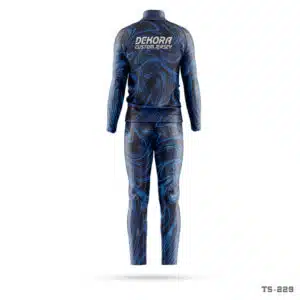 Dekora Custom Jersey 655 Sublimation Blue Black Tracksuit Seller in USA; Sports Premium Black White Tracksuits with Logo; Premium Design Customized Polyester Tracksuits with Logo; sports polyester jersey; premium design polyester tracksuits; polyester tracksuit maker in USA; custom cricket tracksuits; cricket tracksuits design; sublimation cricket jersey maker in USA;