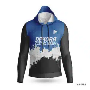 Dekora Custom Jersey 613 Sublimation Blue Hoodie with Logo; Black Premium Custom Hoodies with Logo; Top Quality custom print hoodie with Printed Team Logo; customizable hoodies; personalized sweatshirt; custom hoodies for men;