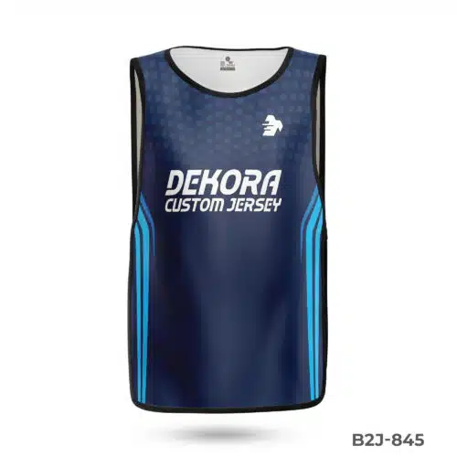 Sublimation Navy Blue Sports Bibs with Logo; Customizable Winter Sportswear; best sports jersey design in USA; custom made cricket jersey in USA;