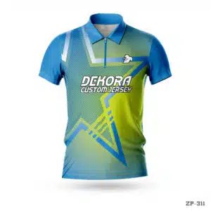 Zipper Neck Custom Yellow Blue Cricket Jersey with Logo; Sublimation Print Navy Blue Green Jersey with Logo; best Customized Design Event Marathon Jersey with Logo; Custom Blue and Orange Volleyball Jersey Maker in USA; best navy blue volleyall jersey; jersey manufacturer in USA; qualityful volleyball jersey maker in USA;