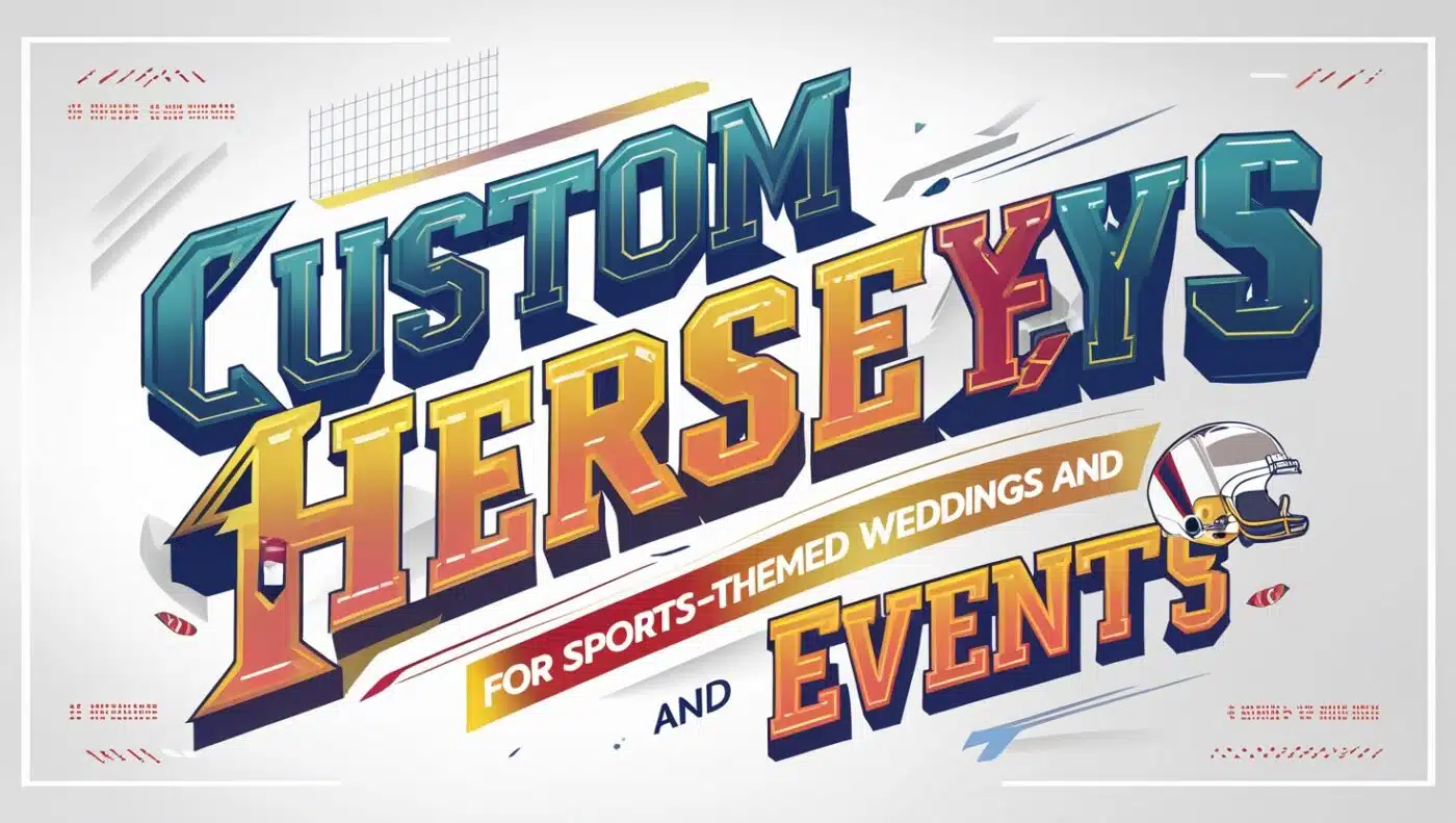 Custom Jerseys for Sports-Themed Weddings and Events; custom jerseys; premium custom jersys maker in usa; best jerseys maker in usa; personalized jersey maker in usa;