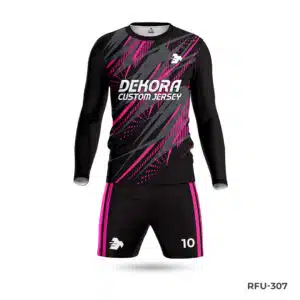 Dekora Custom Jersey 178 Full Sleeve Black and Pink Soccer Uniforms with Logo; Custom Authentic Soccer Jerseys Uniforms All Over Printed; customize your own soccer jersey Uniforms Maker in USA; Best custom youth soccer jerseys in USA; best team football player uniform; premium football uniforms maker in USA; personalized football uniforms design in USA; customized football uniforms in USA; personalized football uniforms maker in USA; customized football uniforms USA; customjersey.US; personalized football uniforms design online in USA;