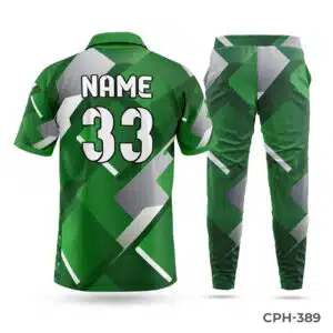 Polo Green Cricket Uniform Maker in USA; Premium Polo Cricket Team Uniform with Team Logo; cricket uniforms; uniforms for all sports; sublimated sports uniforms; best uniforms in sports;