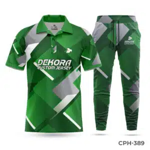 Sublimation Print Polo Green Cricket Uniform with Logo; green cricket uniforms in USA; best jersey maker in USA; Customized Blue Cricket Uniform with Logo; cricket uniforms; uniforms for all sports; sublimated sports uniforms; best uniforms in sports;